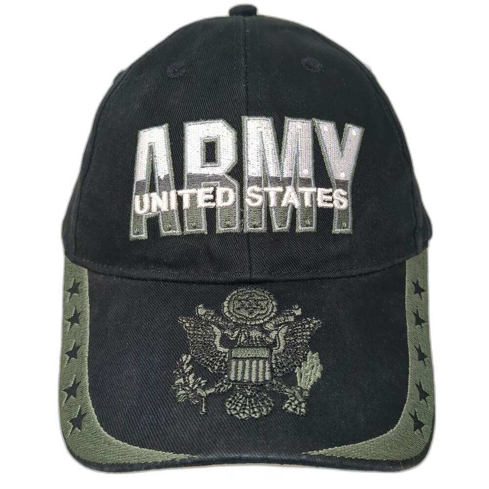 Eagle Crest US Army United States Black Baseball Cap One Size Great Seal Hat
